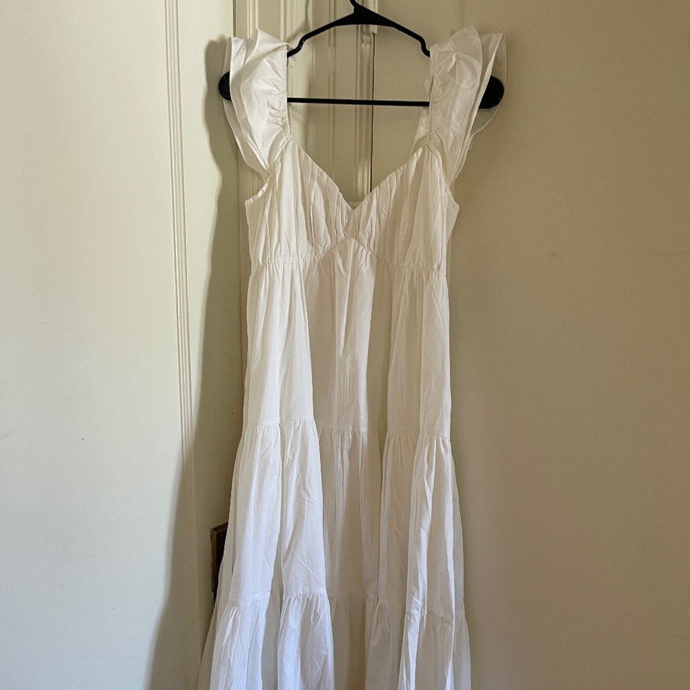 Abercrombie white maxi dress